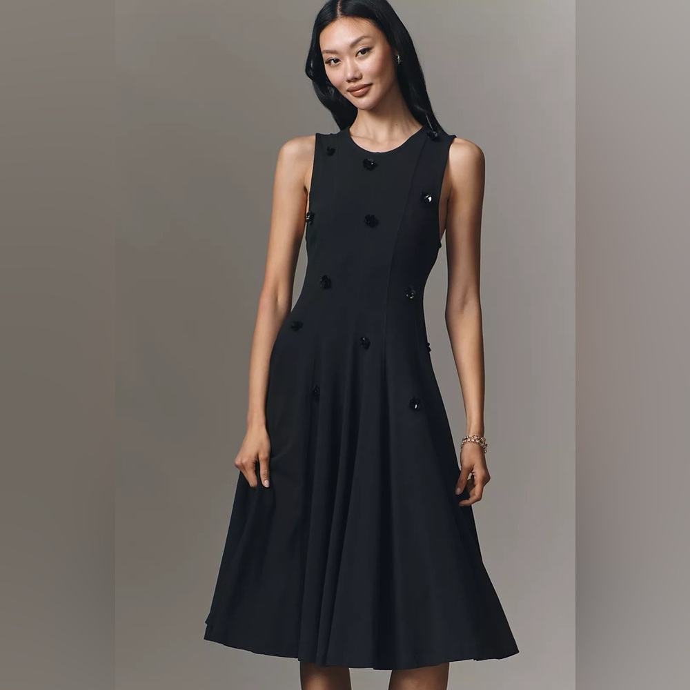 NWT! Anthropologie Maeve Sleeveless Embellished Midi Dress - Size XXS 🏓